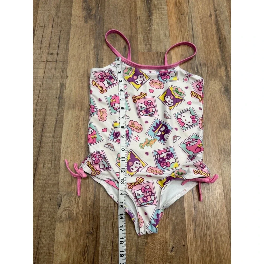Hello Kitty & Friends Girls One Piece Swimsuit Size 10 Sanrio Pink Kawaii